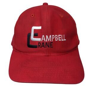 Campbell Crane Snapback Cap Red One Size Adjustable Embroidered ATT Headwear